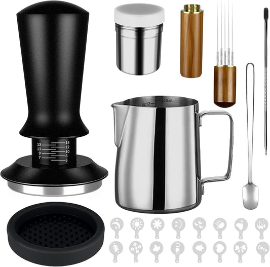 23Pcs Espresso Machine Accessories Set, 51mm Coffee Espresso Tamper Kit