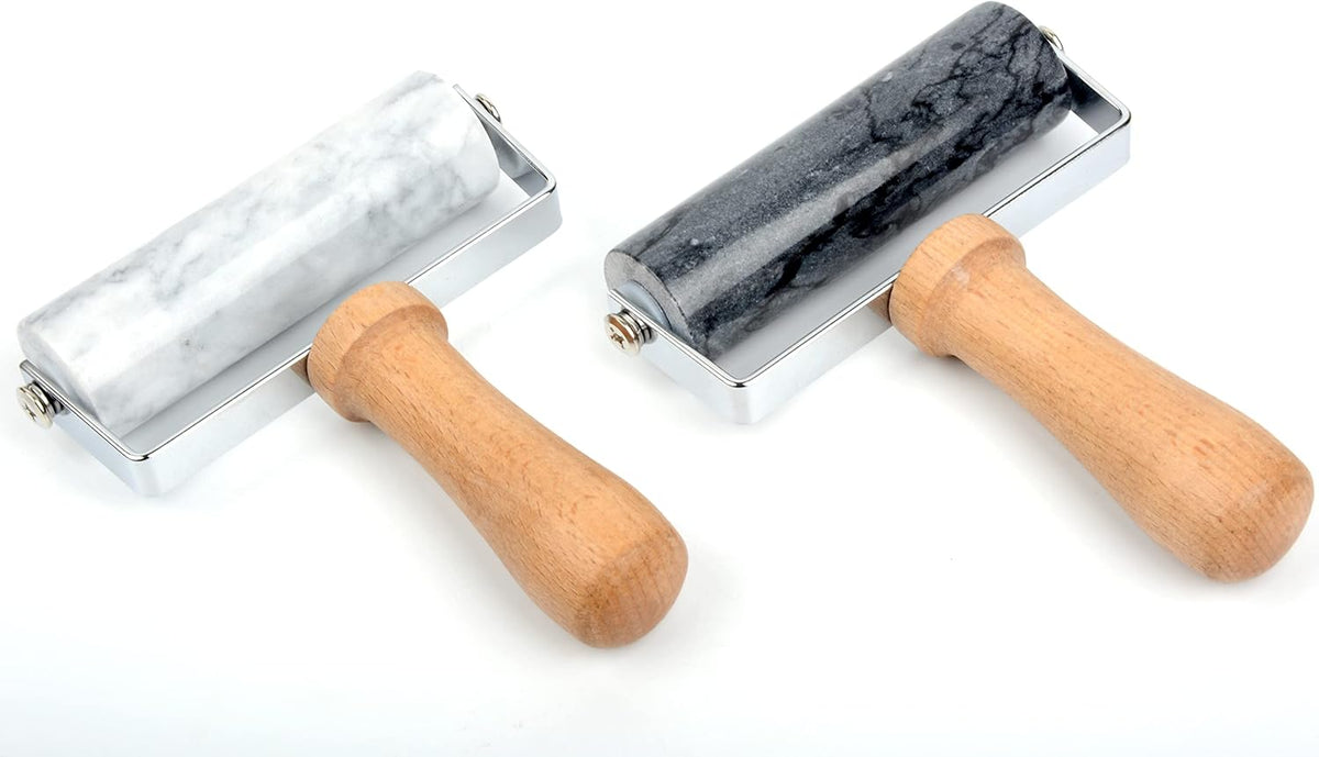 Tianman Small Marble Rolling Pin For Pizza &amp; Baking Cooking(5.3"Black).