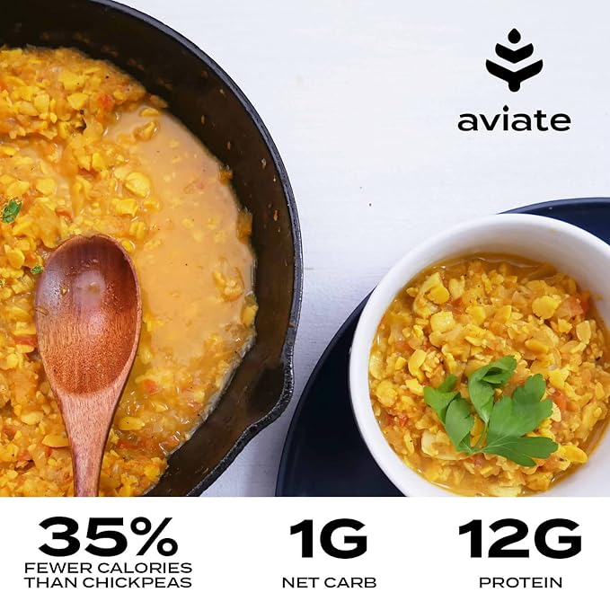 Aviate Lupini FLAKES - Keto "Oats" & Vegan Friendly Superfood - Non-GMO, Gluten Free - High Protein - Low Calorie & Low Carb - Rich in Dietary Fiber and Minerals - 100% Lupin Beans - 12 Ounces (Pack of 1)