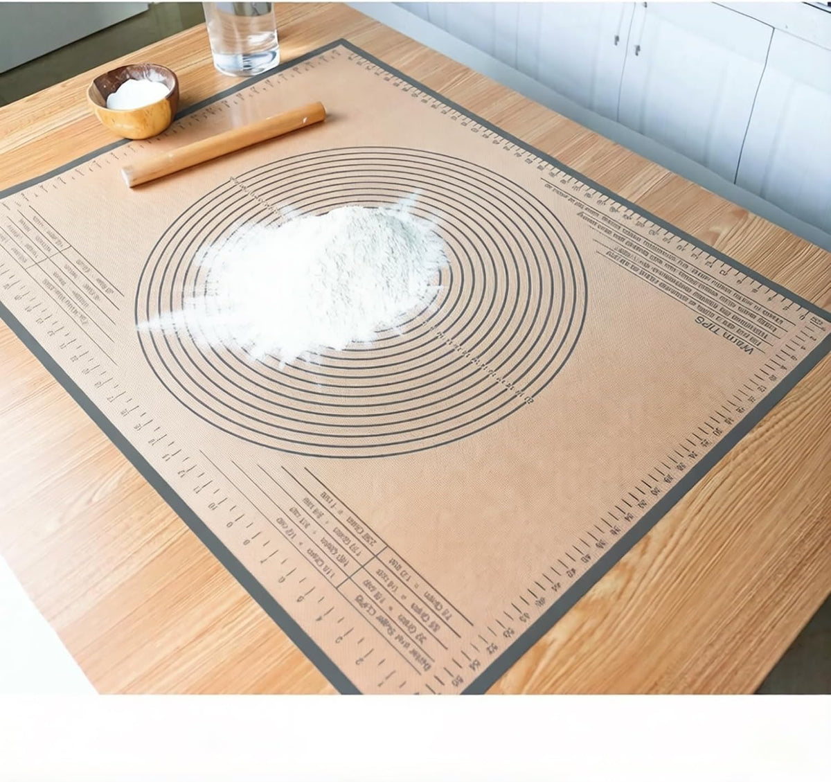 Silicone Pastry Mat 34x26 Inch Nonstick Baking Mat -Perfect for Dough, Pastry, Dough Rolling, Kneading Board, Pie Crust, Bread, Fondant, Pasta/Pizza, Kitchen Counter Mat