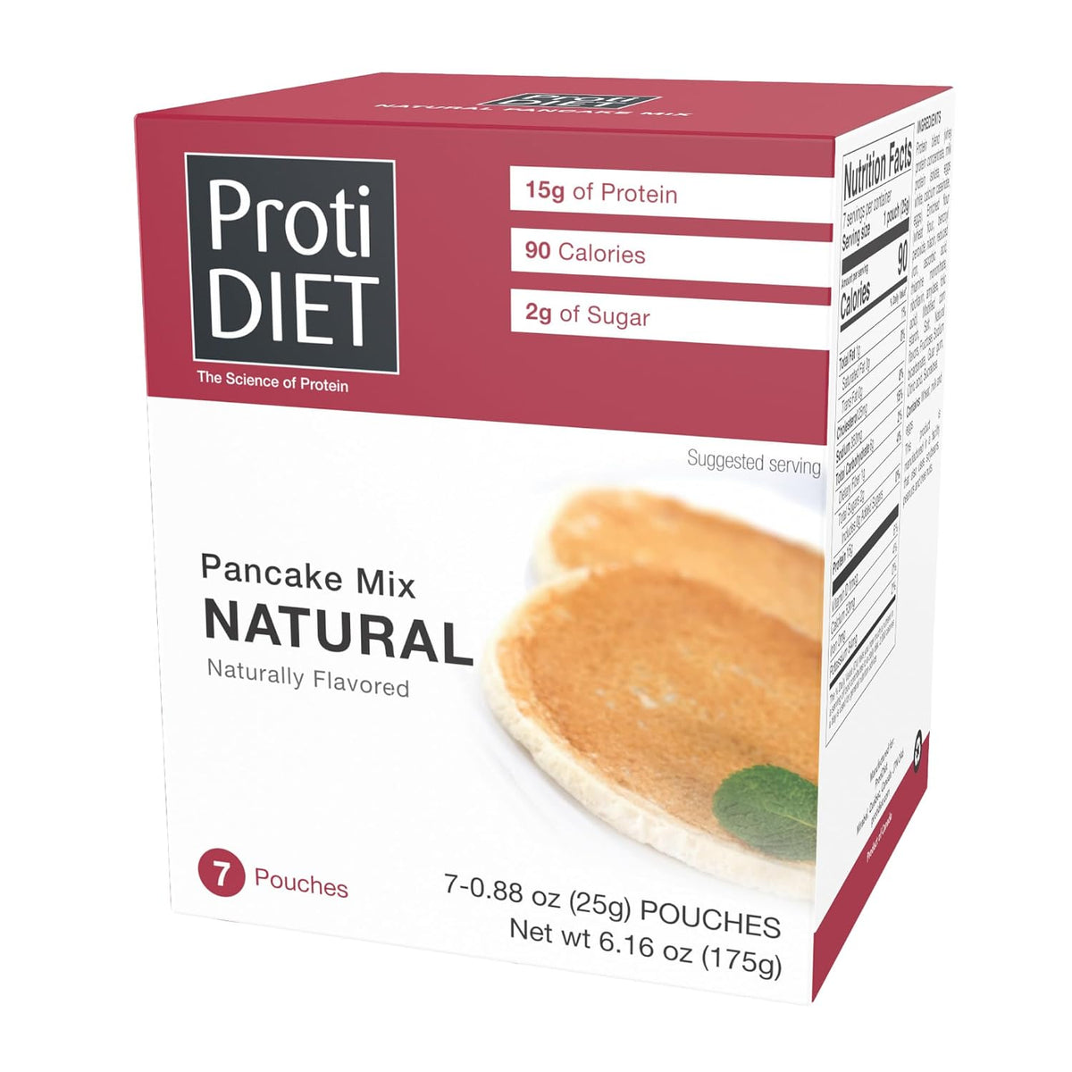 ProtiDIET High Protein Pancake Mix - Naturally Flavored - 7 ct