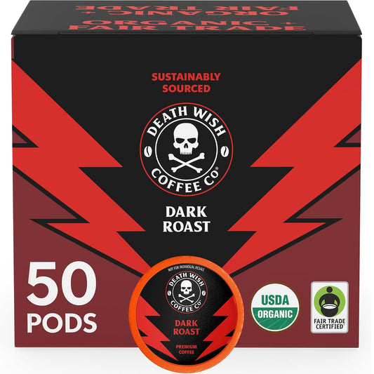 Death Wish Coffee Dark Roast Single Serve Coffee Pods