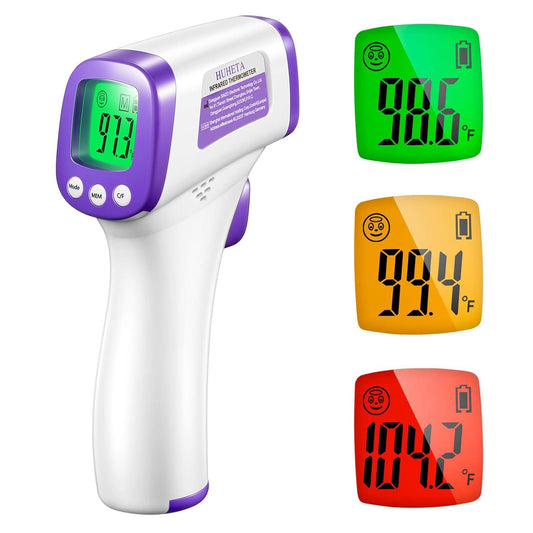 HUHETA Infrared Thermometer for Adults, Non Contact Forehead Thermometer with Fever Alarm, Accurate Reading and Memory