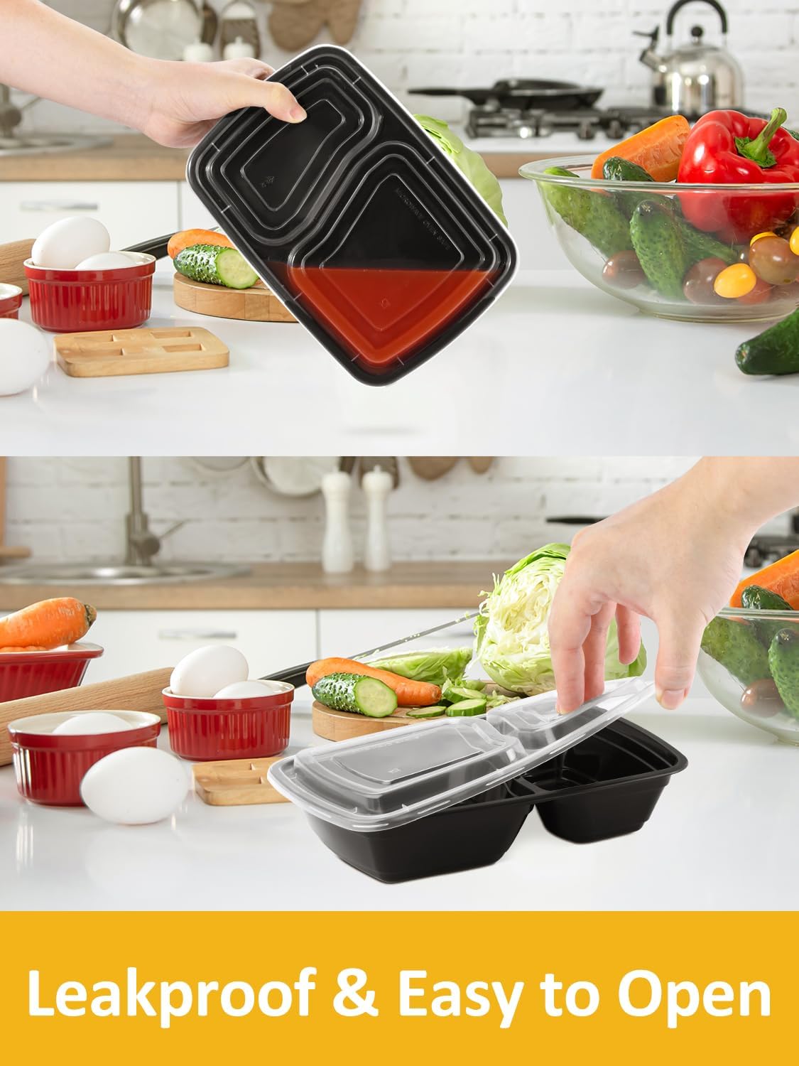NEEBAKE 60 Set 32 oz Meal Prep Containers with Lids, Food Storage Container