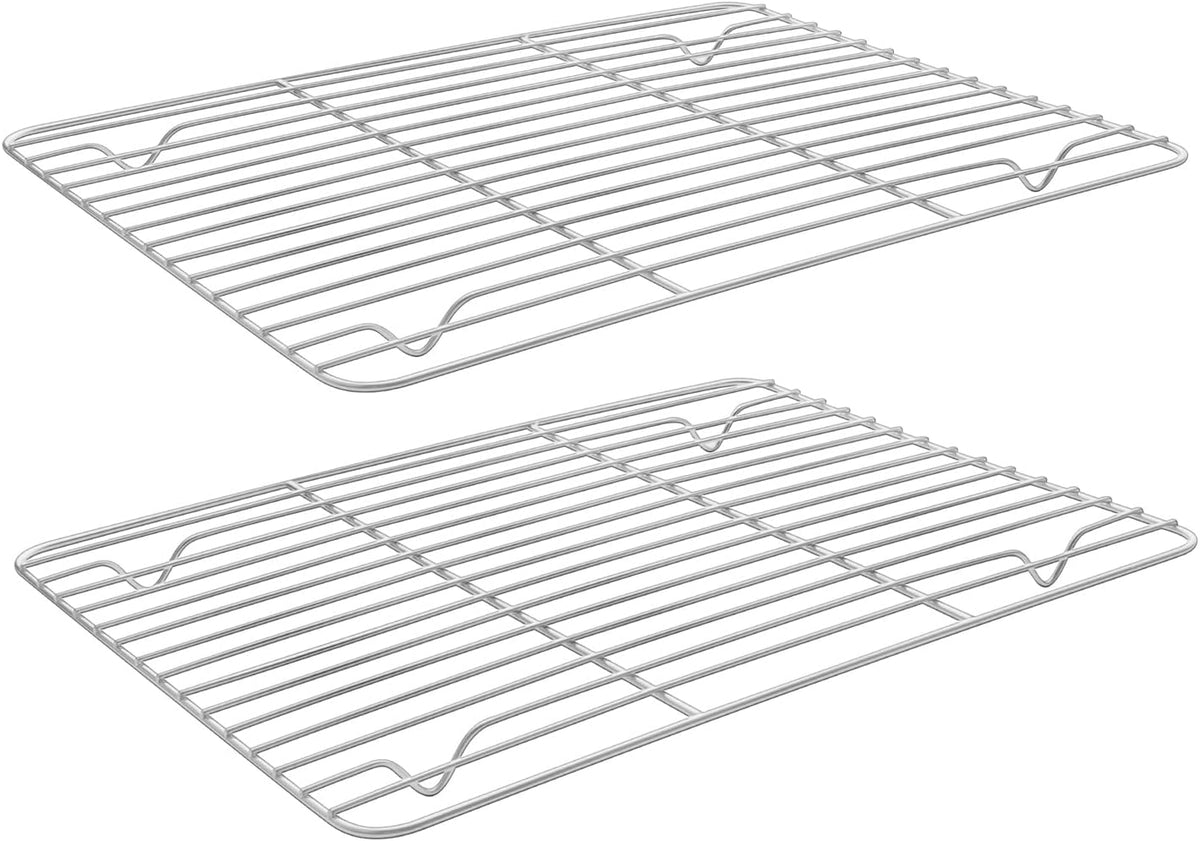 Homikit 2 PCS Cooking &amp; Baking Cooling Rack,15 x 11 Inch Stainless Steel