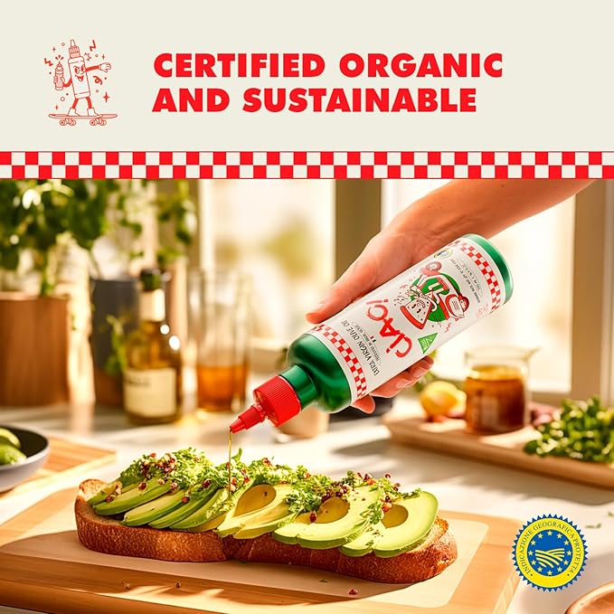 CIAO Sicilian Extra Virgin Olive Oil – First Cold-Pressed, High Polyphenol, Organic, Authentic Flavor, 16.9 Fl Oz