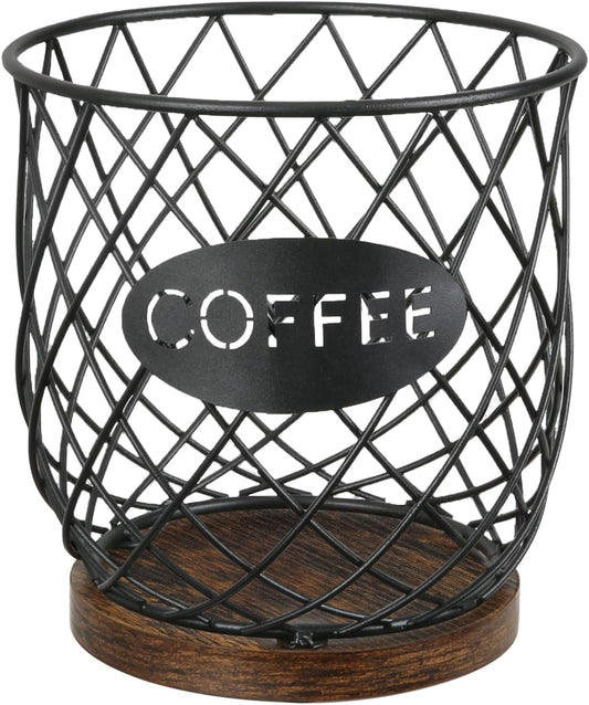 YINMIT K Cup Holder Organizer, Sturdy Coffee Pod Holder Organizer, 35 Kcup Large Capacity Storage Basket for Kitchen Counter