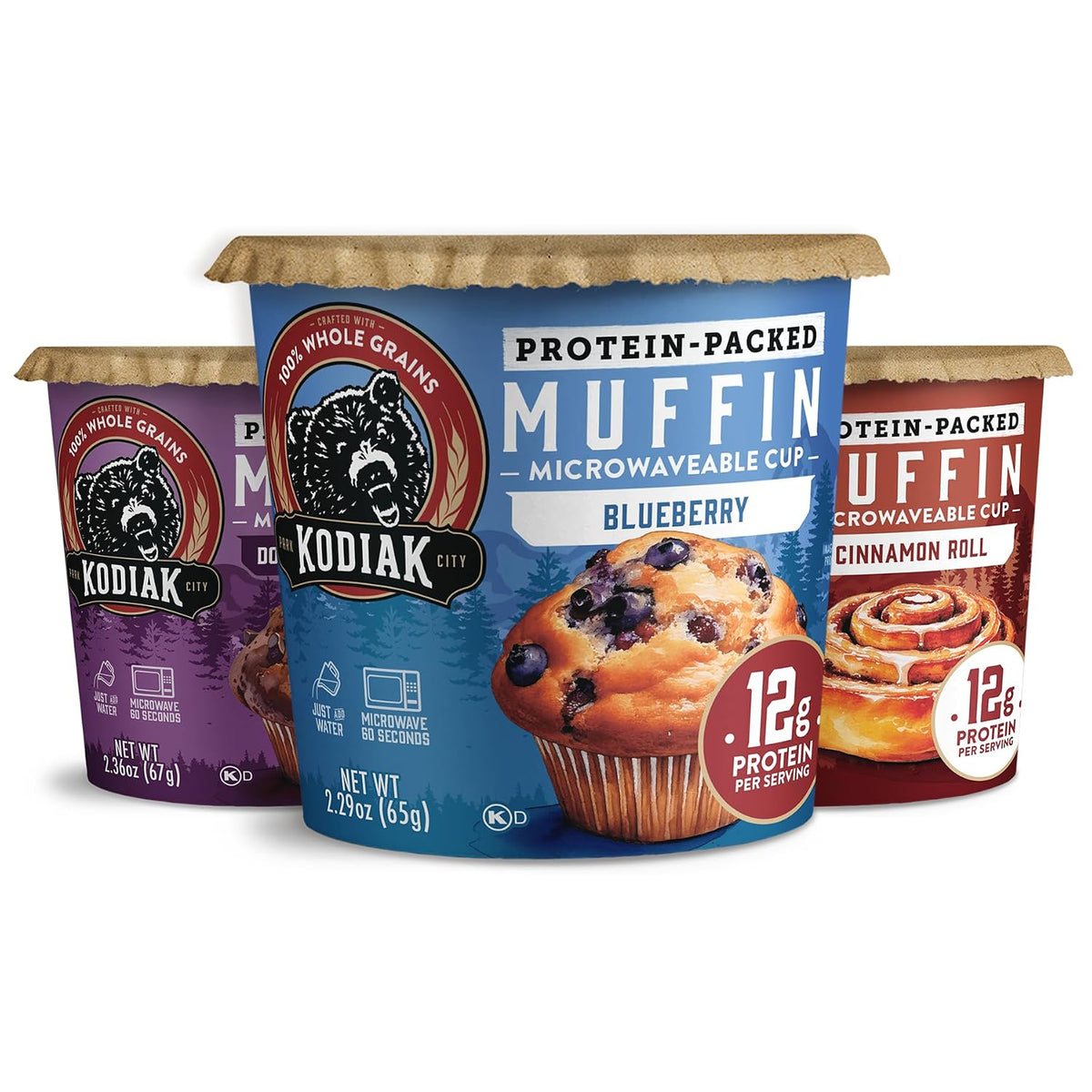 Kodiak Cakes Minute Muffin Cup Variety Pack - 100% Whole Grains