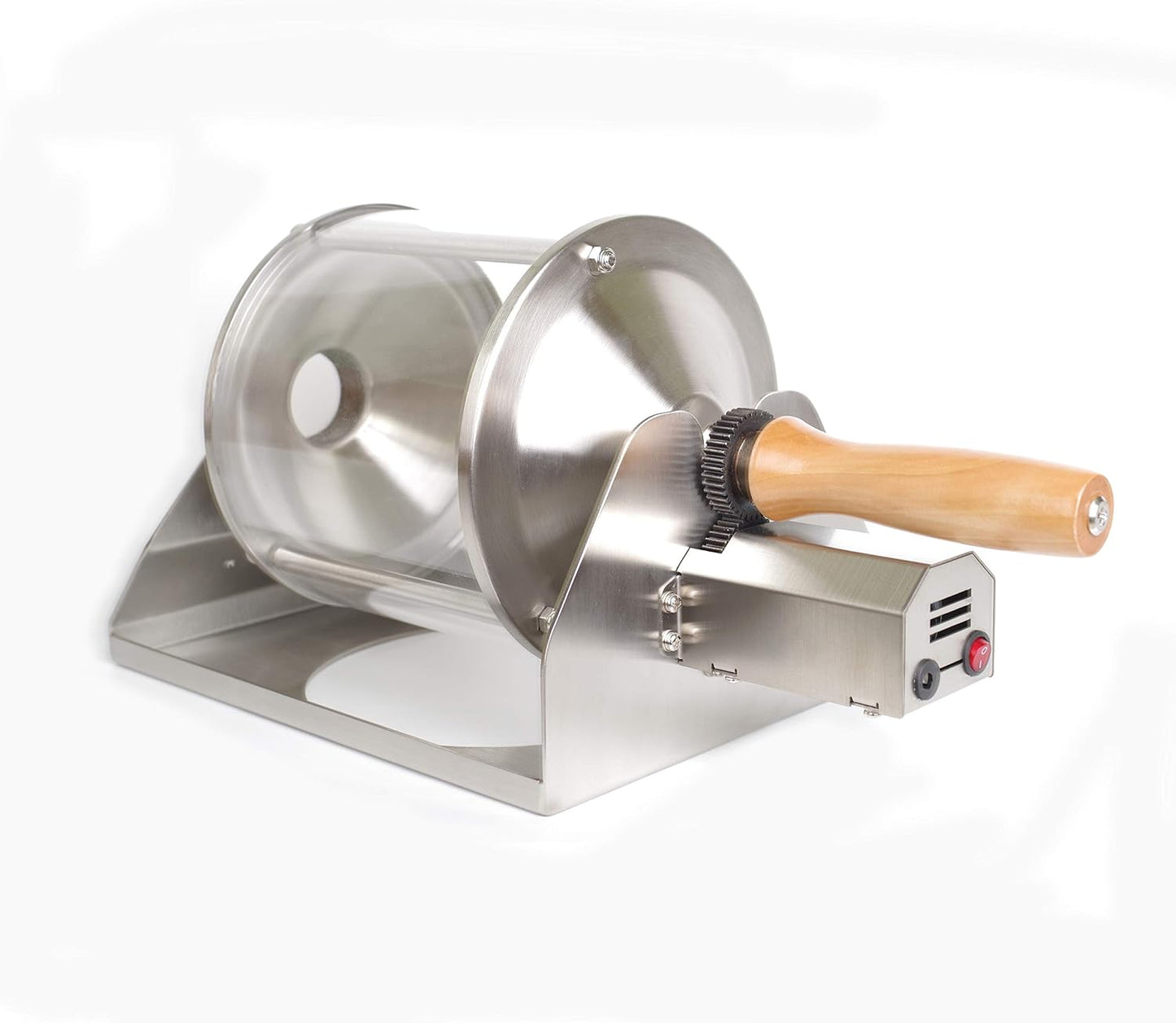 Coffee Roaster Gas Burner Coffee Roasting Machine for Home Use, 400g Capacity, Quartz Glass Drum, Stainless Steel Frame, Peanut and Nut Roaster