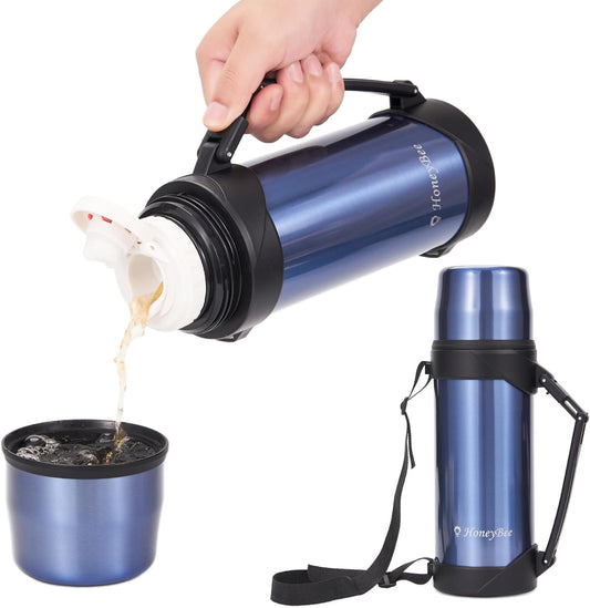 HoneyBee Insulated Water Bottle41 Ounce For Hot & Cold Drink, 18/8 Stainless Steel Vacuum Insulation BPA Free, Travel Keep