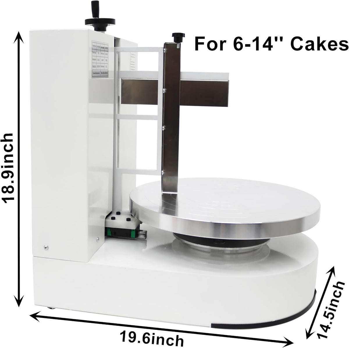TECHTONGDA Cake Frosting & Smoothing Machine Stainless Steel Scraper 110V