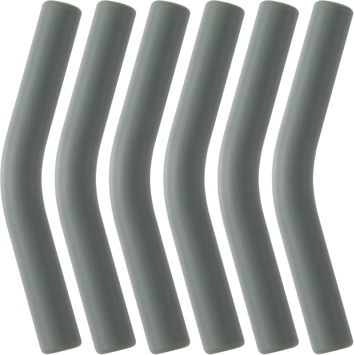 HINZIC 6Pcs Metal Straw Silicone Tips 5/16 IN Wide, Army Green | Food Grade Rubber Straw Covers Flex Elbow Hydraflow Straw Replacement Tip for Stainless Steel Metal Straws