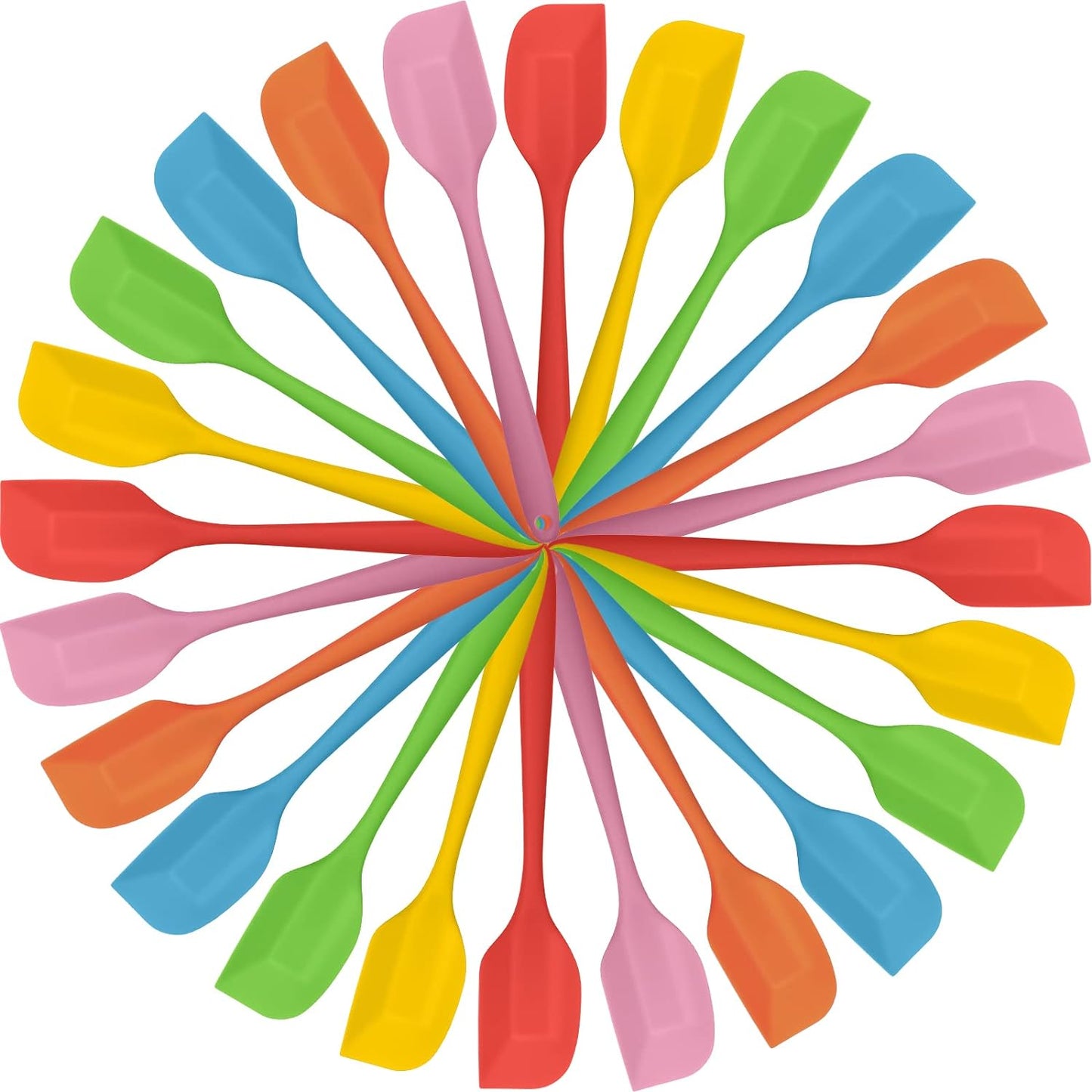 Irenare 24 Pcs Mini Silicone Spatulas Bulk 8.3 Inch Heat Resistant Scrapers Rubber Spatulas Seamless