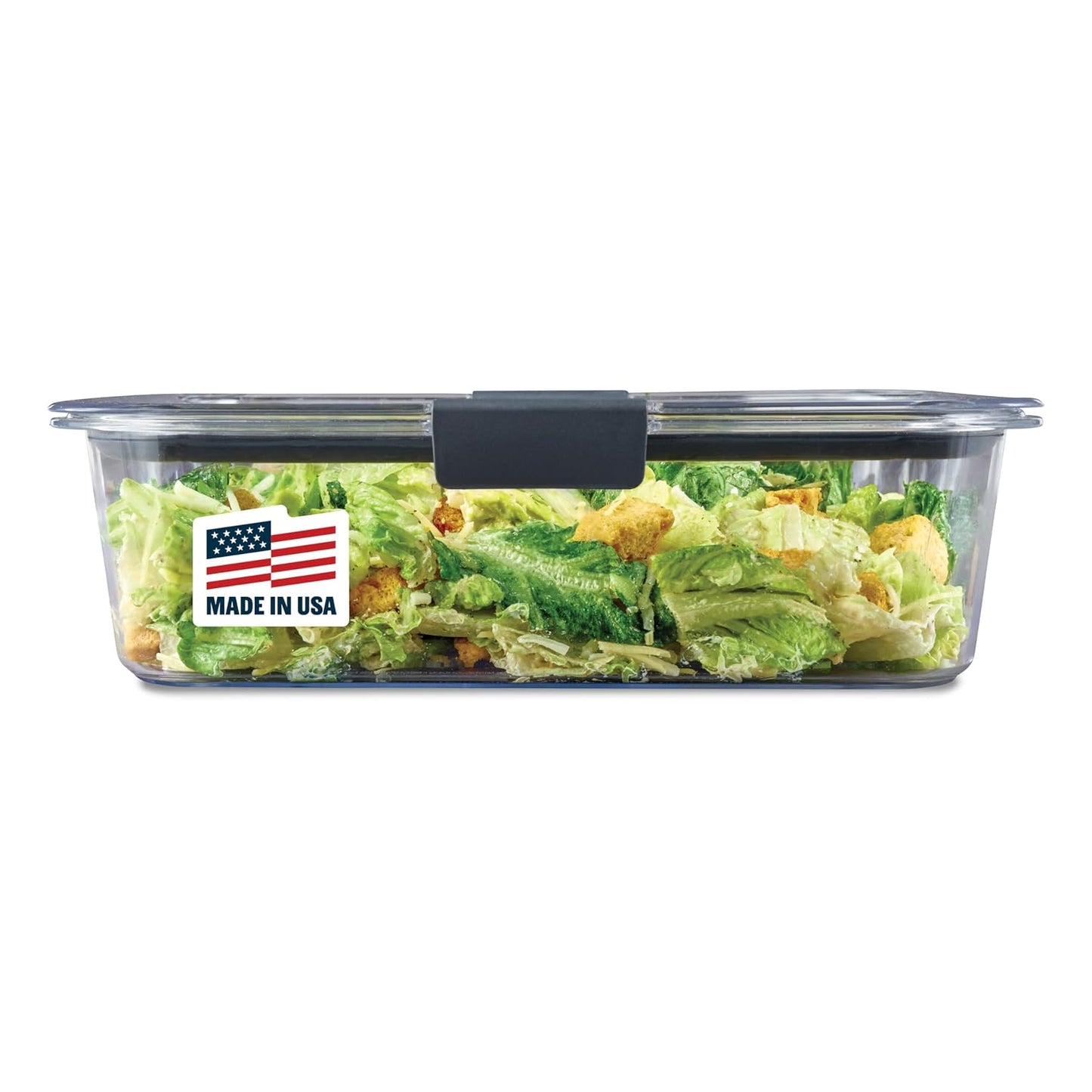 Rubbermaid Brilliance Large Food Storage Container, 9.6 Cup, BPA-Free, Leak-Proof, Clear
