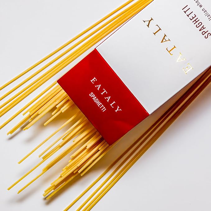 Eataly Italian Spaghetti Pasta Noodles - 500g (17 oz.) Box -Authentic Durum Semolina Wheat - Made in Italy- Dried Pasta for Gourmet Dining, 1 Pack