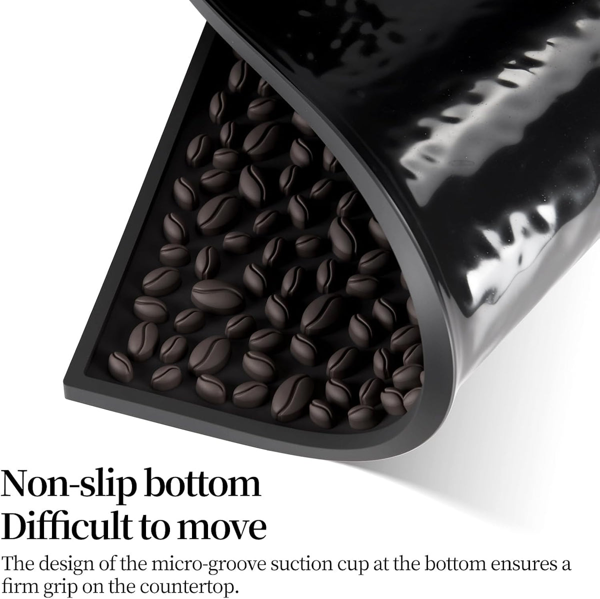 Innovative Design. Cute and Dynamic Coffee Bean-Shaped bar mats and Coffee mats.for Home Bar, Service Spill Mat for Cocktail Bartender Kitchen, Counter Top Cup Glasses Dish Drying Mat,18"x12" 1piece