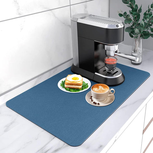 Dish Drying Mats, 16''x24'', Absorbent Bar Mats for Kitchen Counter, Anti Spill, Rubber Backed, Fit Under Coffee Maker &