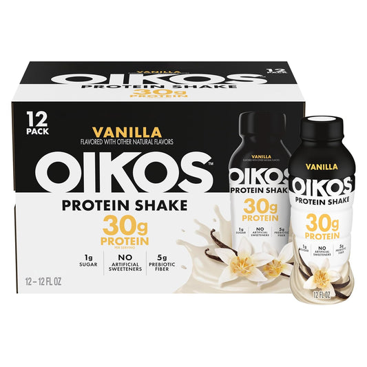 Oikos Protein Shake, Vanilla, 30g Protein, 12 fl oz, 12 Count