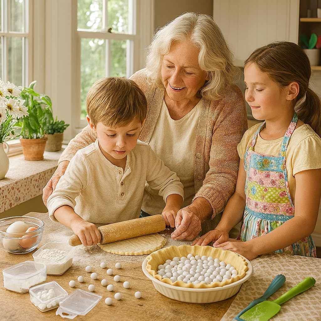 Mrs. Anderson's Baking Ceramic Pie Crust Weights, 270 Count, Natural Stoneware, For Blind Baking Pie Crusts And Tart Shells With Even Baking Results