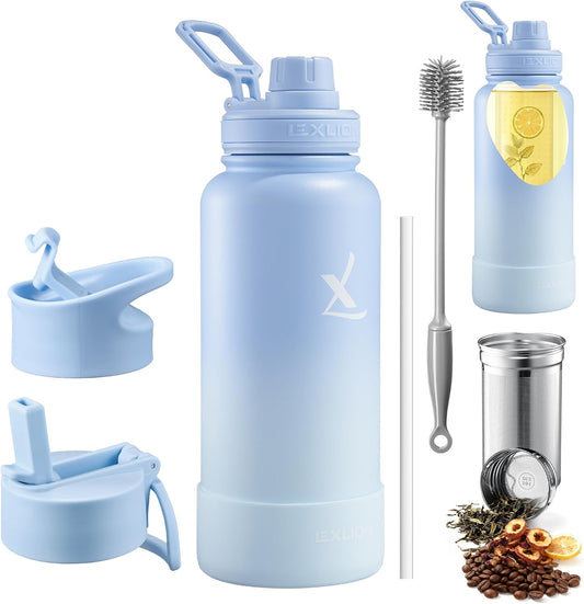 Lexlion Tea Infuser Water Bottle 32 Oz