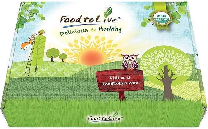 Food to Live Organic Flours in a Gift Box - Barley Flour, Buckwheat Flour, Kamut Flour, Millet Flour, Whole Spelt Flour