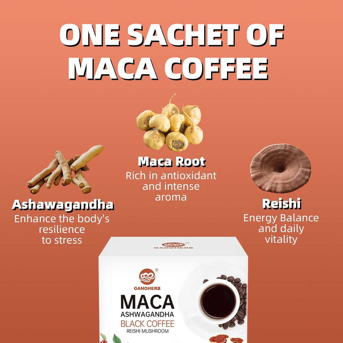 GANOHERB Maca Energy Coffee for Men
