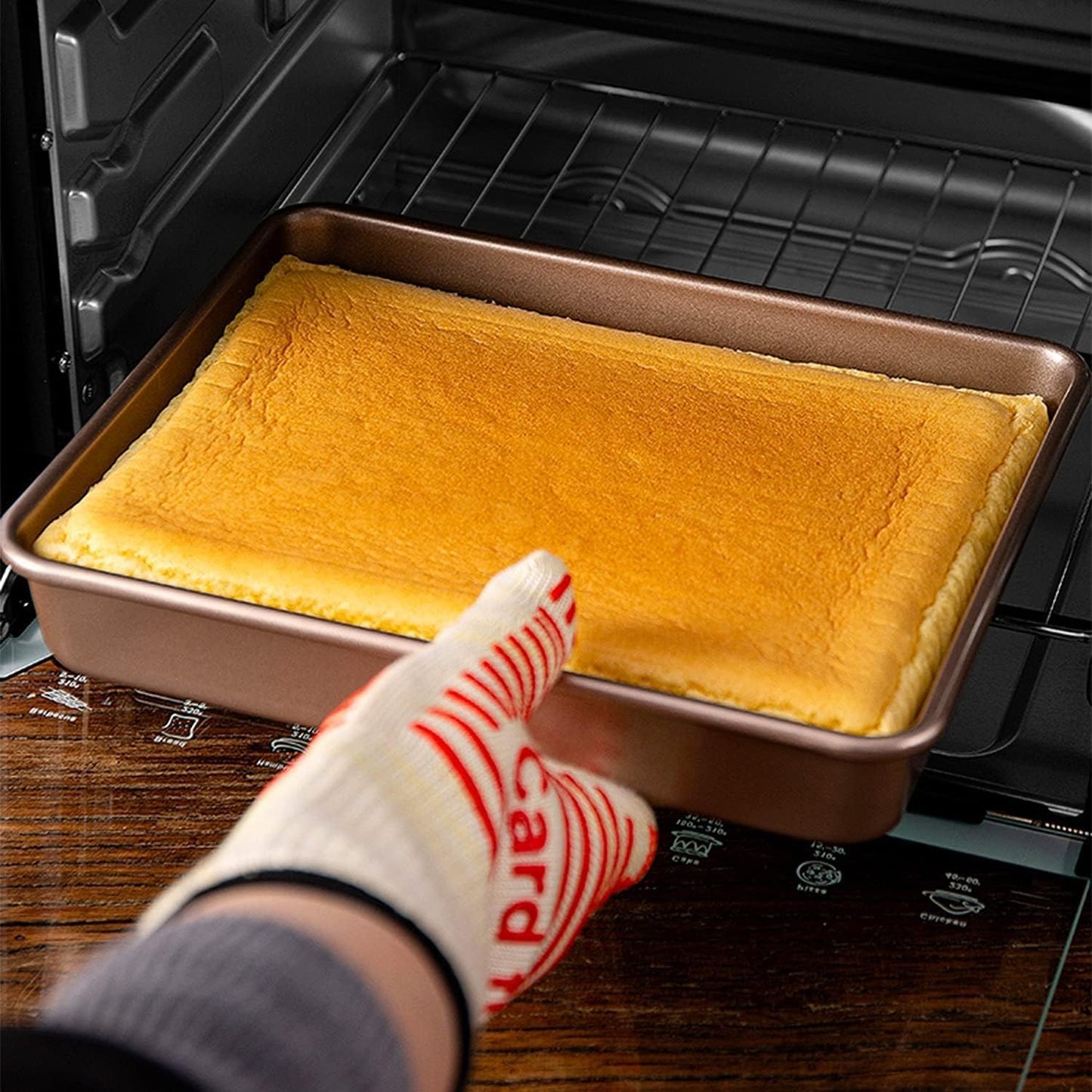 2 Pack Baking Sheet Pans, Deep Size Baking Pan Nonstick Cookie Sheet Brownie Cake Pan Bread Pan Toaster Oven Tray Bakeware, 12.7x10.6x2.4 Inches, Easy Clean &amp; Food Safe (12.7 x 10.6 x 2.4)