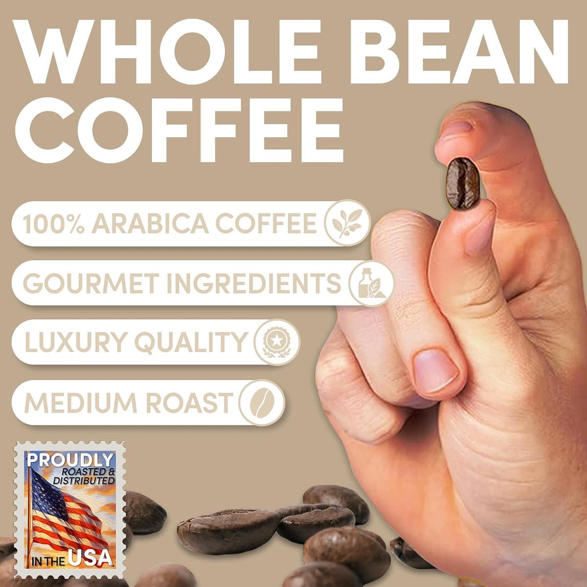 Sarasota Coffee Whole Bean Snickerdoodle Sugar Cookie | Medium Roast Gourmet Flavored Coffee Beans | Low Acid, Mold Free, Specialty Grade Bulk Coffee Beans | 5lb (80 oz)