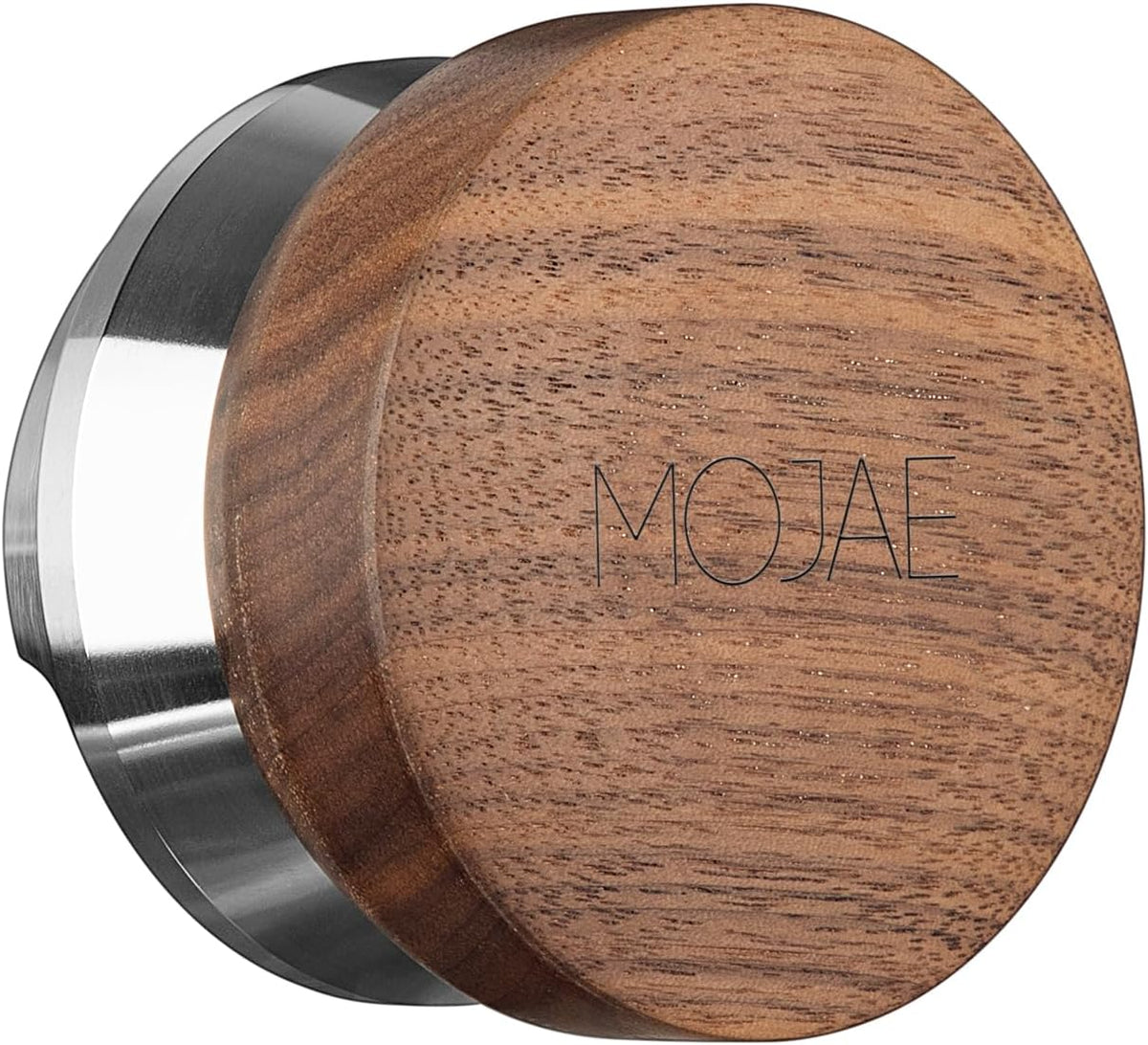 MOJAE 53mm Espresso Distributor, Coffee Distributor, Espresso Distribution Tool, Adjustable Depth Espresso Leveler with Walnut Wood Handle, Fits for 54mm Breville Barista Portafilter