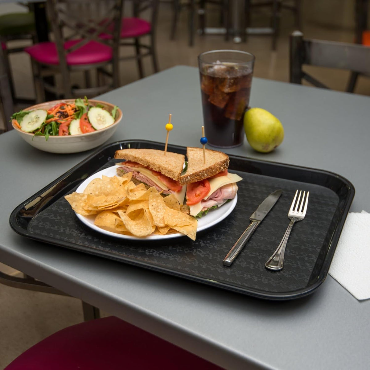 Carlisle Cafe Tray, Fast Food Restaurant Tray, 14 x 18, 1 Count, Black