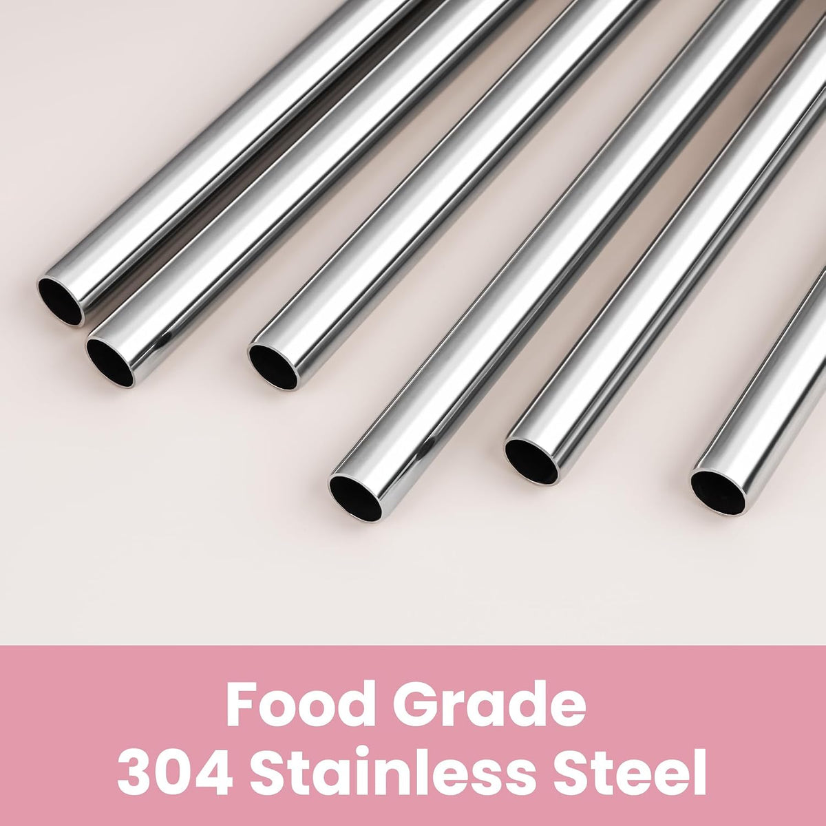 Tomorotec 6-Pack Metal Straws with Silicone Tip Fit for Stanley 14-40oz Cup