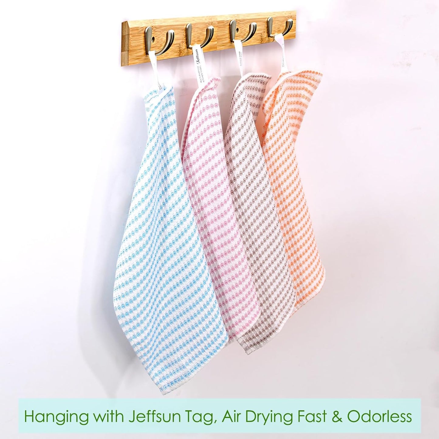 Dish Cloths 12 Pack,Waffle Reusable Cleaning Cloths,14''x10'',Multi-Color