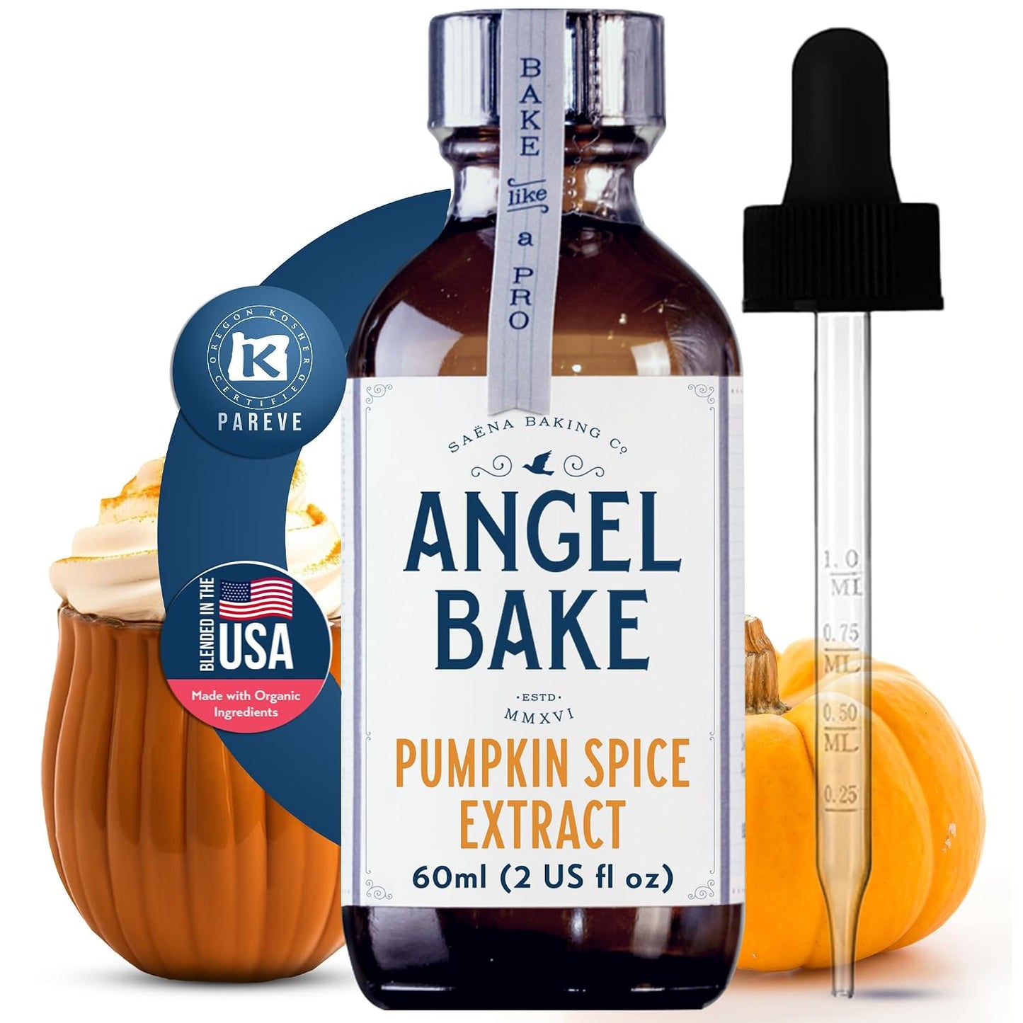 Angel Bake Pure Pumpkin Spice Extract, 2 oz