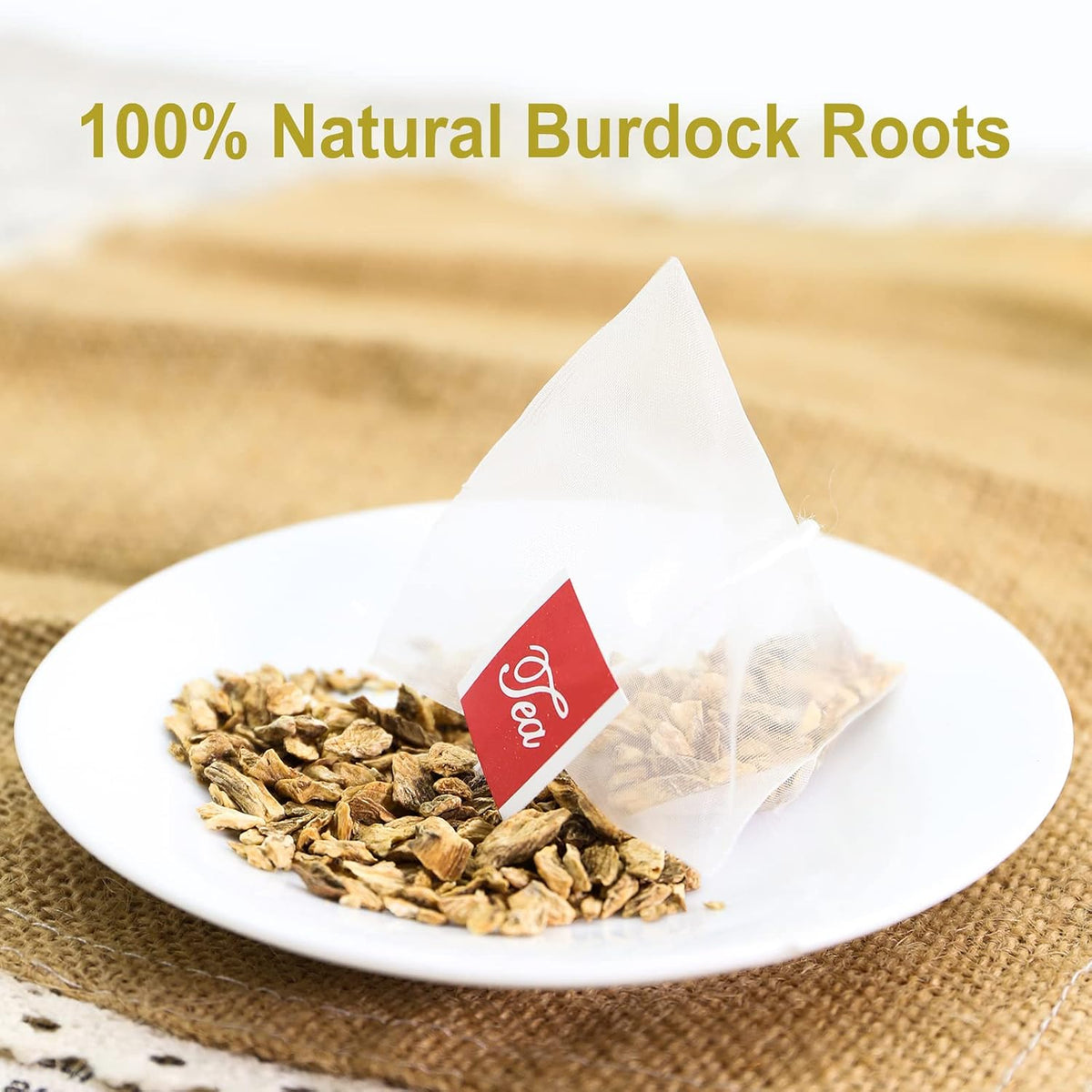 FullChea - Burdock Root Tea Bags, 40 Count, Premium Burdock Root | Non-GMO and naturally caffeine-free, traditionally enjoyed for digestive comfort and liver wellness