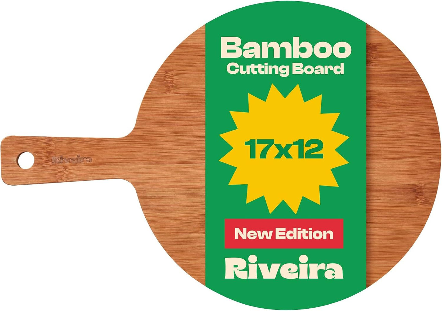 Riveira Brown Bamboo Wood Cutting Board – Gourmet Bamboo Grandeur: Wooden Cutting Board – Wooden Cutting Boards For Kitchen Decorative – Innovative Juice Grooves Wooden Chopping Board