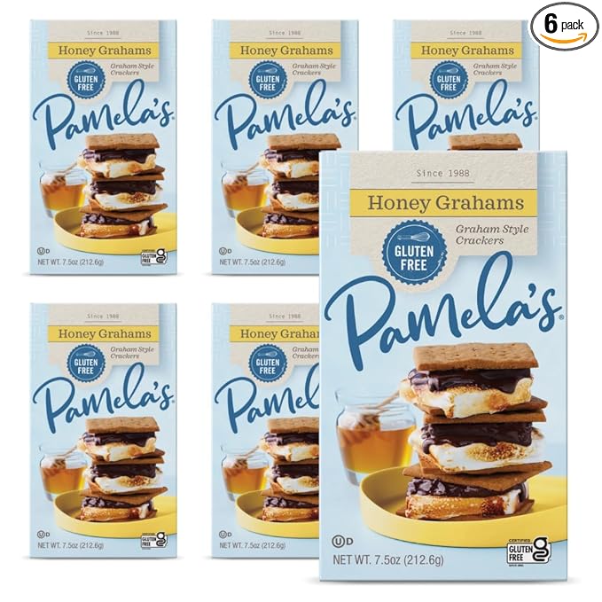 Pamela's Traditional Honey Grahams, Gluten Free, 7.5 Ounces (Pack Of 6)