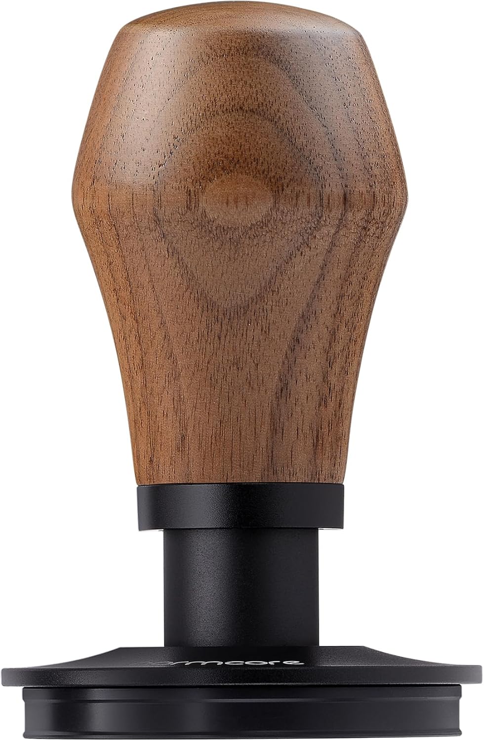 Normcore 58mm Espresso Tamper, Spring Loaded Coffee Tamper 58mm With Titanium PVD Coating Ripple Base, Genuine American Walnut Handle