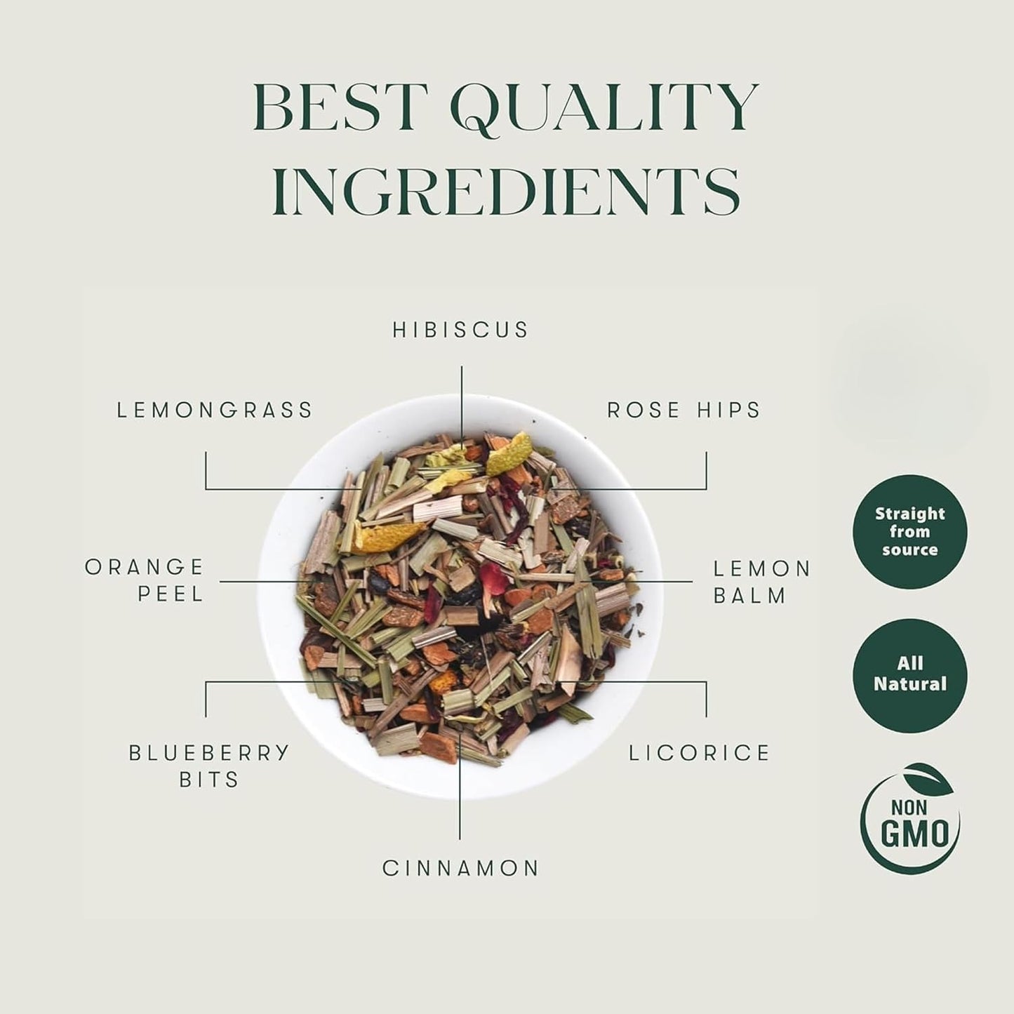 Luxmi Estates Blueberry Super Herbal Tea | Loose Leaf in Resealable Tin Caddy, 100g (3.5oz, ~50 Cups) | Caffeine-Free Fruit Herbal Infusion with Real Blueberry Bits, Hibiscus, Rosehips, Lemongrass, Orange Peel, Licorice, Lemon Balm &amp; Cinnamon