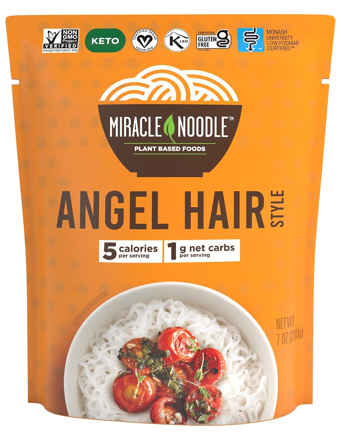 Miracle Noodle Ready to Eat Angel Hair Pasta, 7 Oz (Pack of 6)