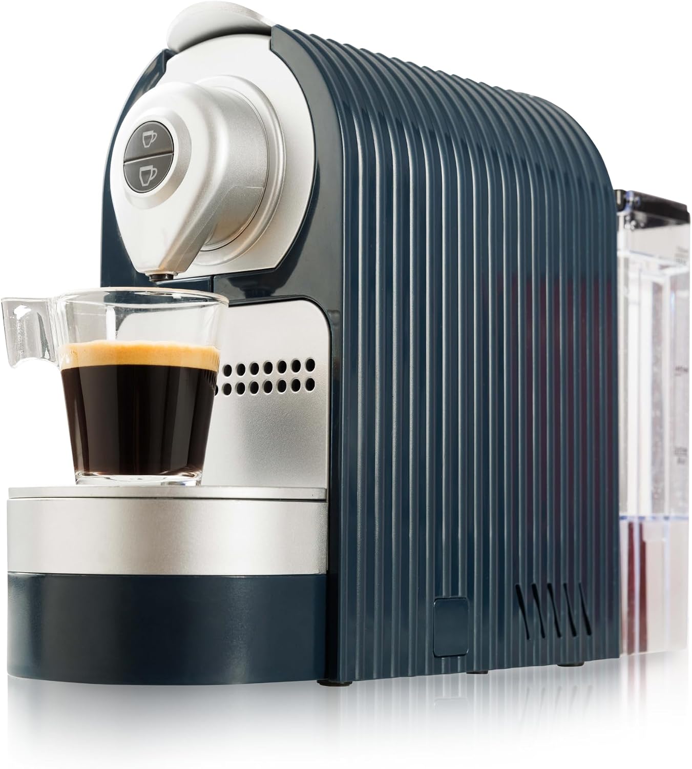 Mixpresso Espresso Machine, Compatible with Nespresso OriginalLine Capsules | 1400W single serve coffee maker with one-touch operation, 19-bar Italian pump and 27oz water tank, blue