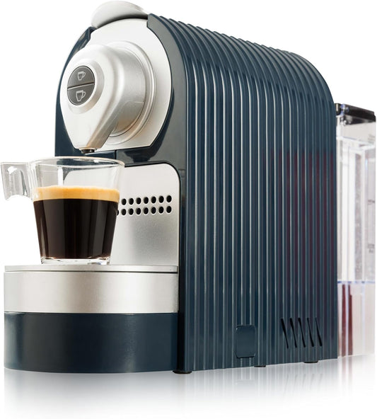 Mixpresso Espresso Machine, Compatible with Nespresso OriginalLine Capsules | 1400W single serve coffee maker with one-touch operation, 19-bar Italian pump and 27oz water tank, blue