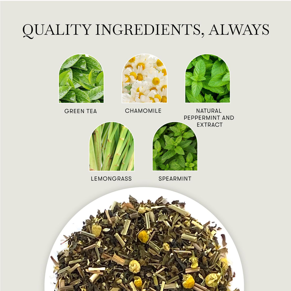 Luxmi Estates Minty Mile Organic Chamomile Mint Green Tea (25 Tea Bags) Low Caffeine Tea Bags For Relaxing
