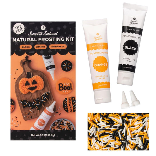 Sweets Indeed Dye Free Halloween Frosting Kit with Sprinkles, 8.21 ounces