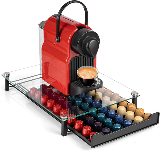 RECAPS Coffee Pod Holder Storage Small Pod Drawer Pods Holder Compatible with Nespresso Original Line Coffee Pods Kitchen