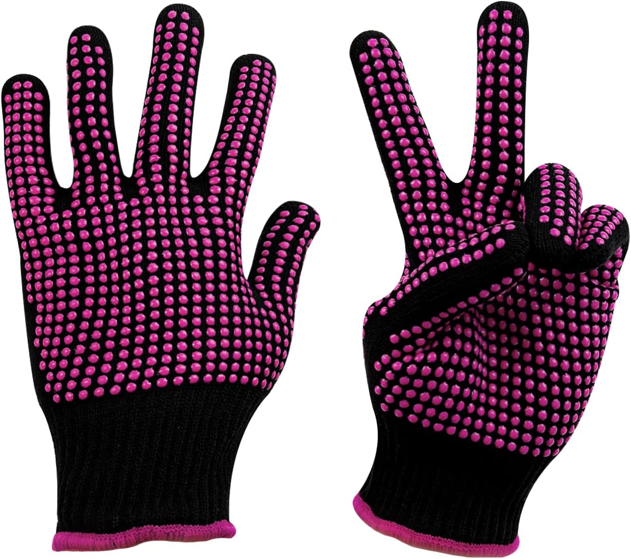 HTVRONT Heat Resistant Gloves for Sublimation - 2Pcs Heat Gloves for Sublimation with Silicone Bumps, Heat Resistant Work