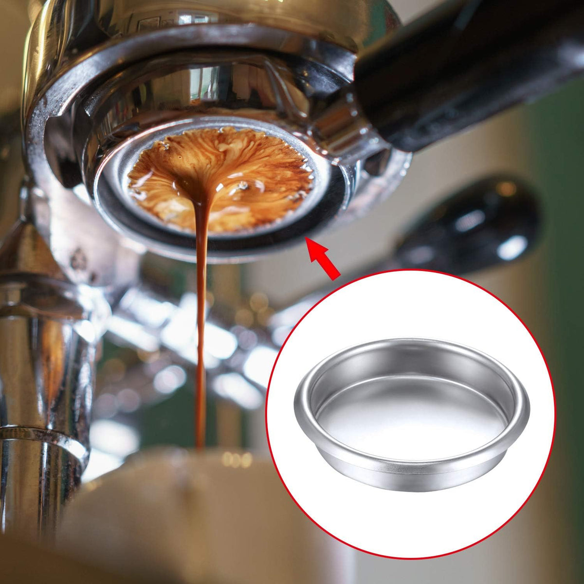 Zhehao Espresso Machine Cleaning Kit, 58 mm Backflush Insert 4 Brush