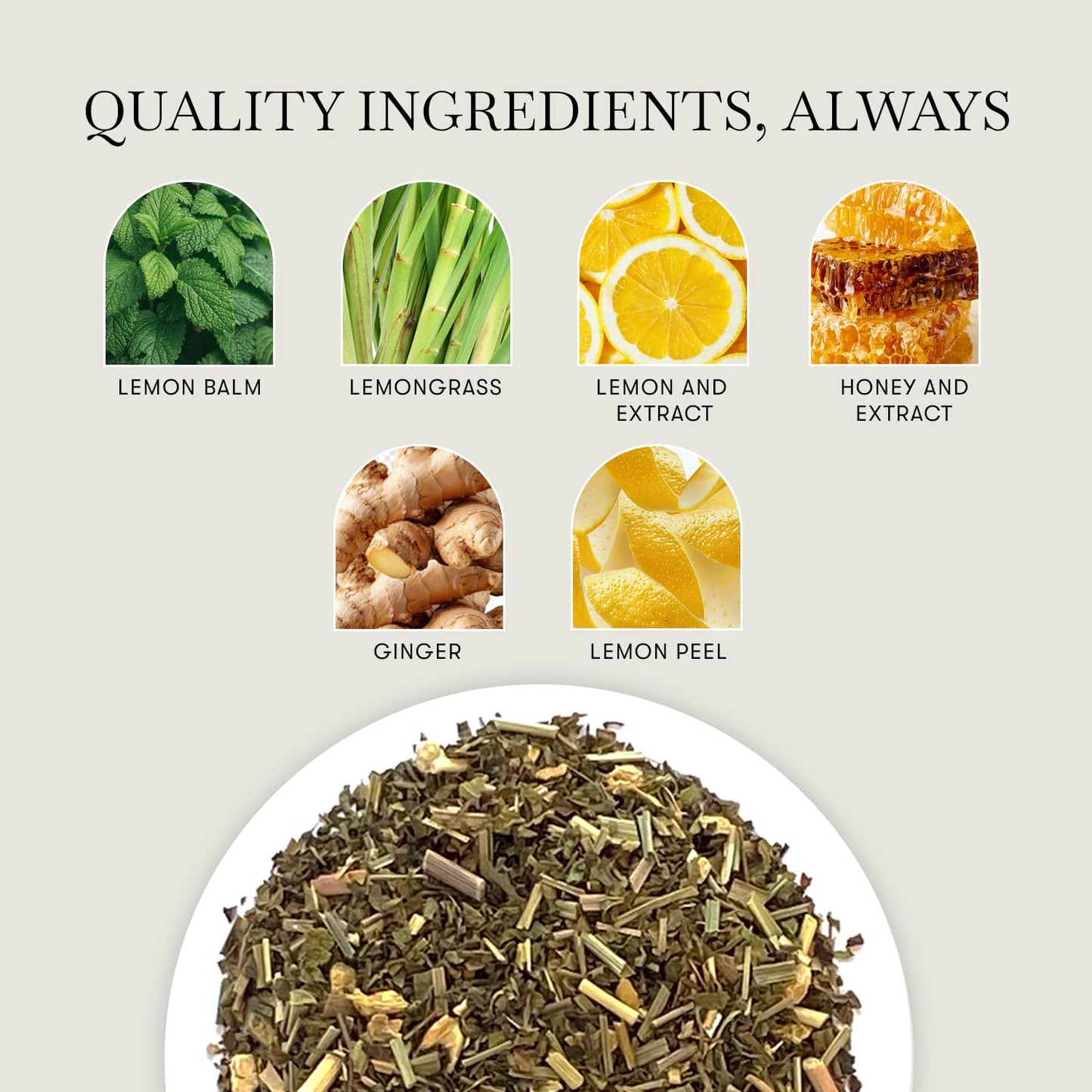 Luxmi Estates Lemon Balm Honey Ginger Herbal Tea | 50 Pyramid Tea Bags (100g, 3.5oz), Caffeine-Free Calming Blend with Lemon Balm, Ginger, Lemongrass, Lemon Peel, &amp; Natural Honey Flavor, Vegan