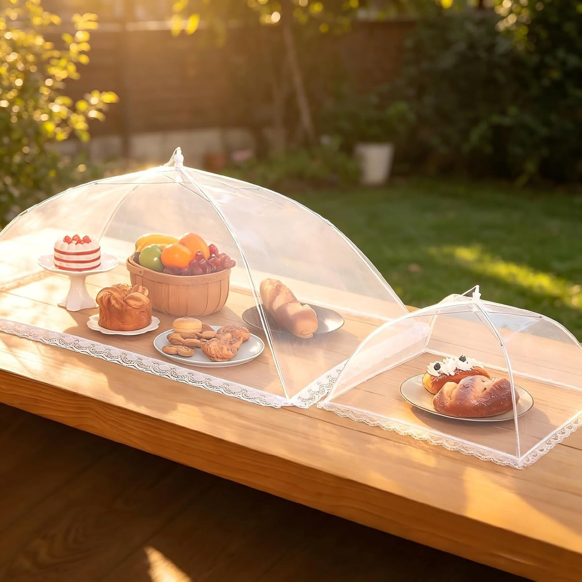 Food Covers for Outside Mesh, Food Nets for Outdoors, 8 Pack