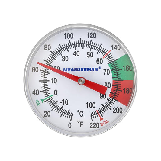 MEASUREMAN Milk Thermometer, Food/Meat Instant Read Thermometer, Pocket Size, Dishwasher Safe, Red, for Meat/Food Cooking