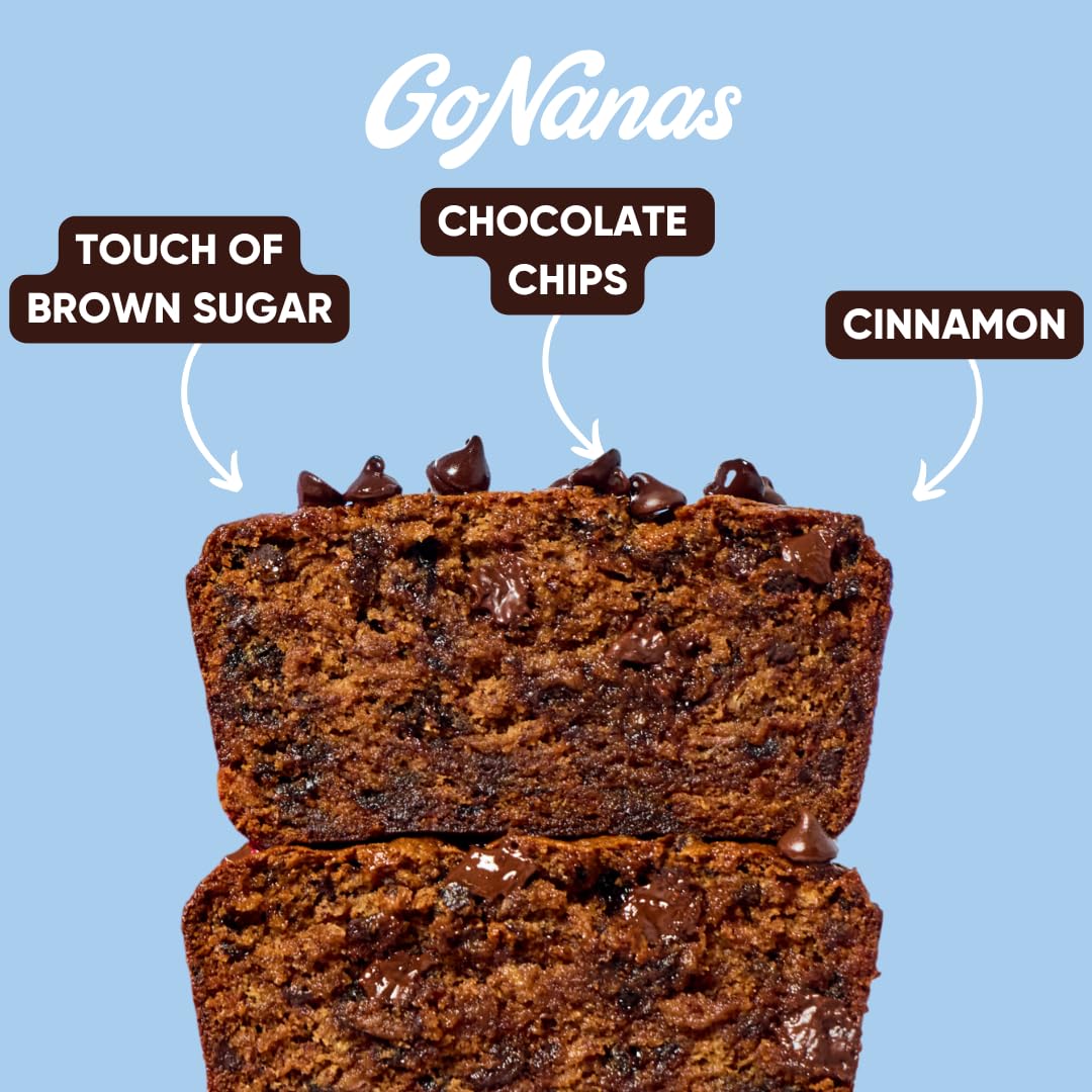 GoNanas Chocolate Chip Banana Bread &amp; Muffin Mix, Gluten Free Vegan, 3 Pack | Dairy Free, Nut Free, Soy Free | Allergen Friendly | Better for You | Customizable | Bakes 12 Muffins or 1 Loaf | Women-Owned